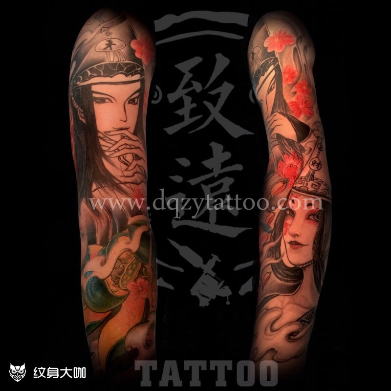 画江湖—黑白无常通臂完成73_纹身图案手稿图片_姚志远的纹身作品集