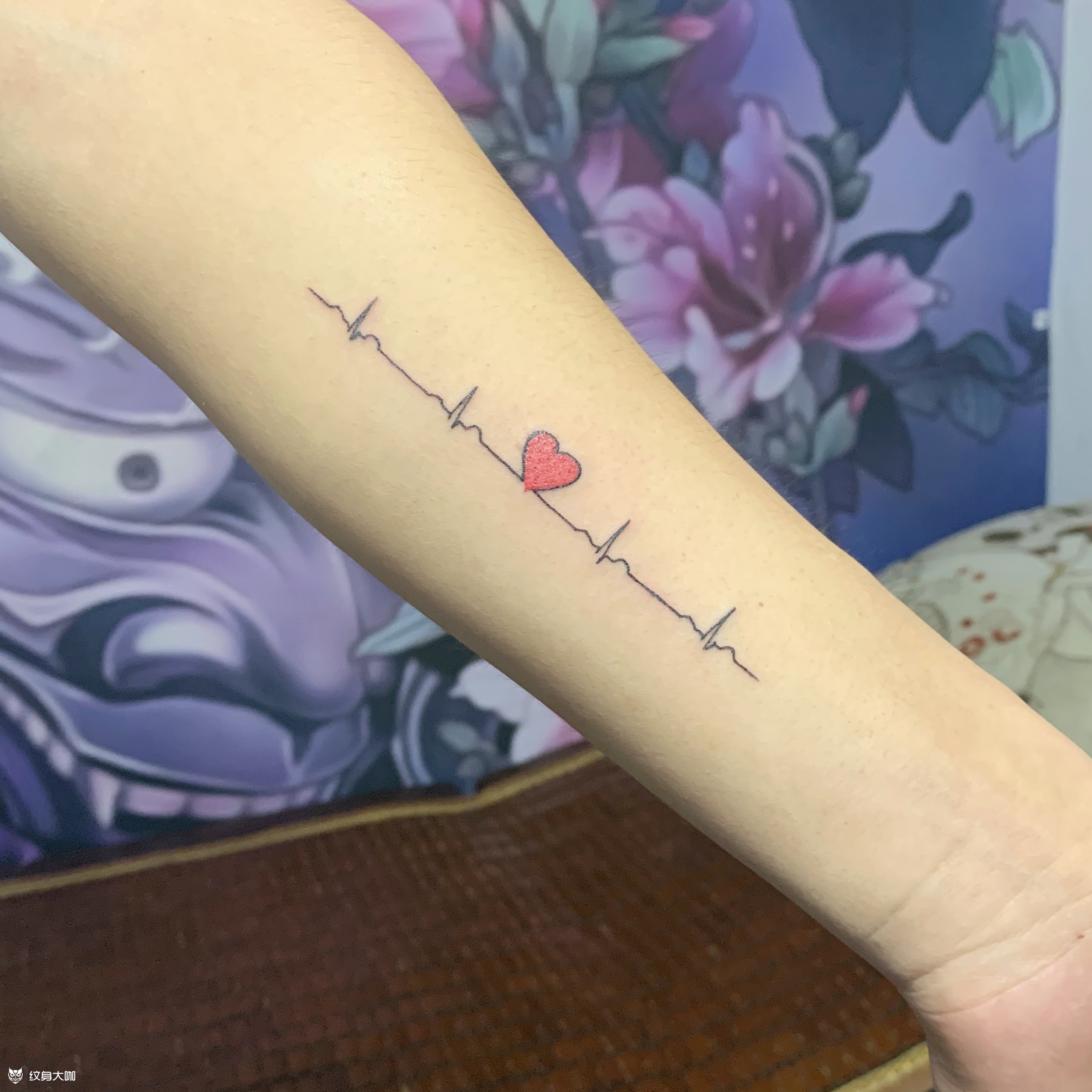 小心电图_纹身图案手稿图片_龙轩的纹身作品集