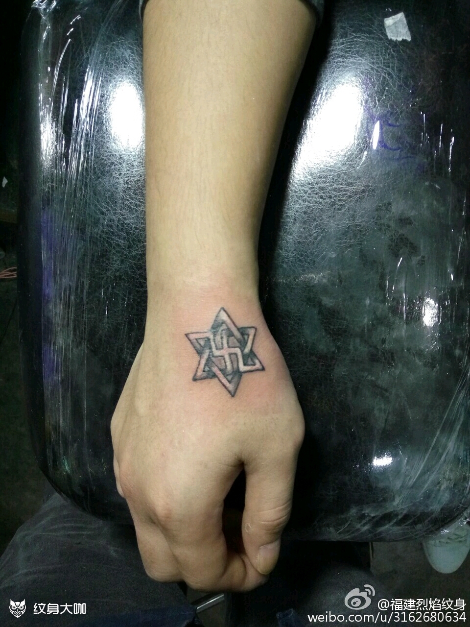 六芒星_纹身图案手稿图片_烈焰纹刺的纹身作品集