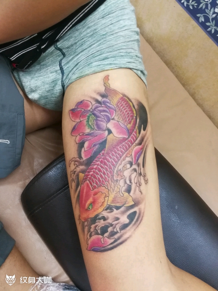 鲤鱼_纹身图案手稿图片_刘虎的纹身作品集