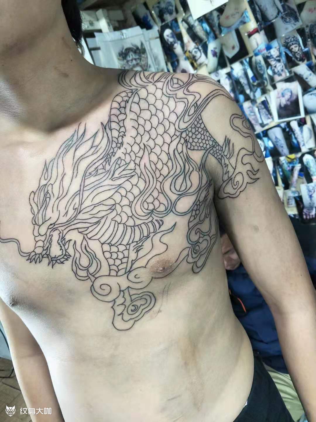 麒麟_纹身图案手稿图片_刘敏的纹身作品集