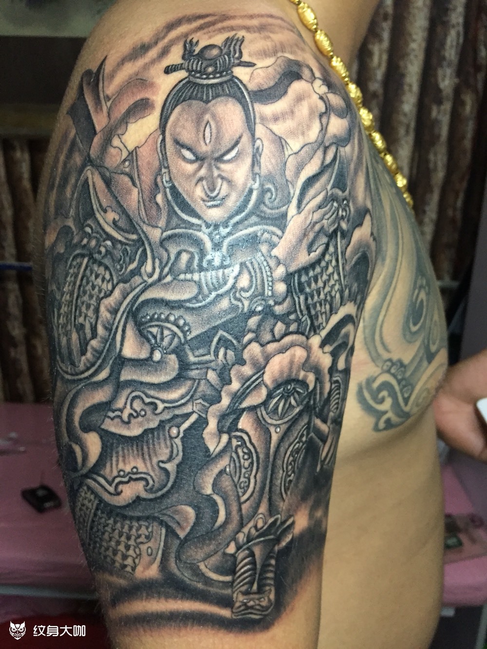 二郎神_纹身图案手稿图片_王峰的纹身作品集