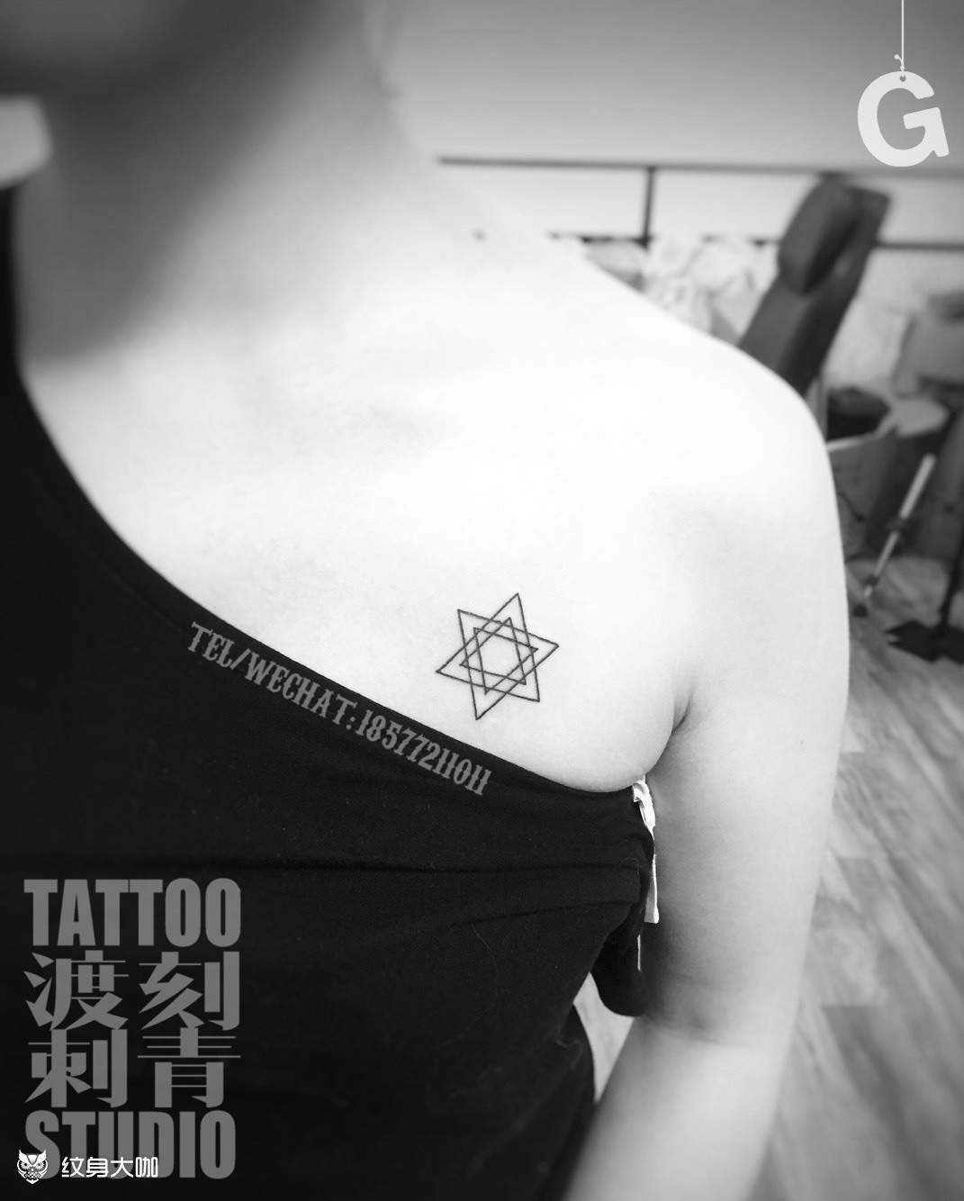 六芒星_纹身图案手稿图片_贝小广的纹身作品集