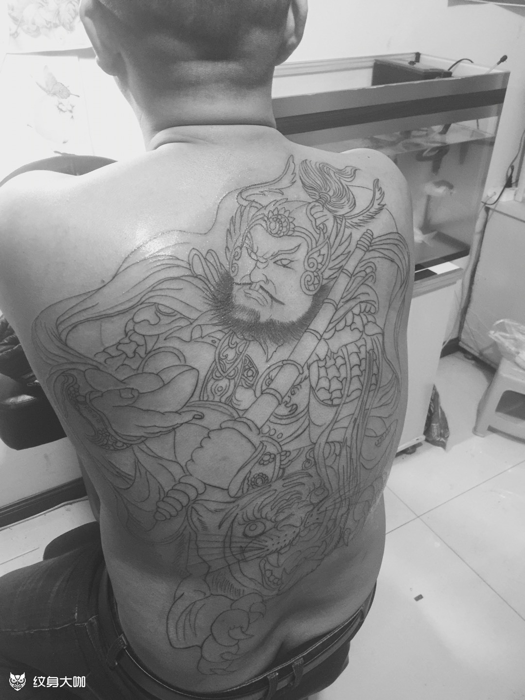 赵公明_纹身图案手稿图片_格林的纹身作品集