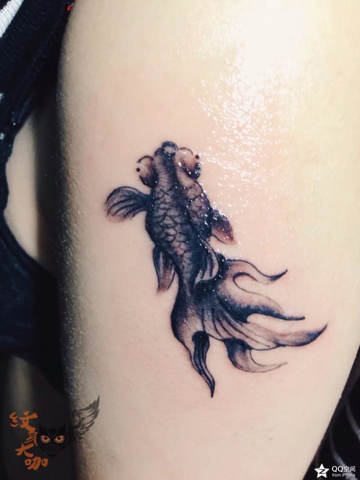 水墨小鱼_纹身图案手稿图片_阿明 tattoo的纹身作品集