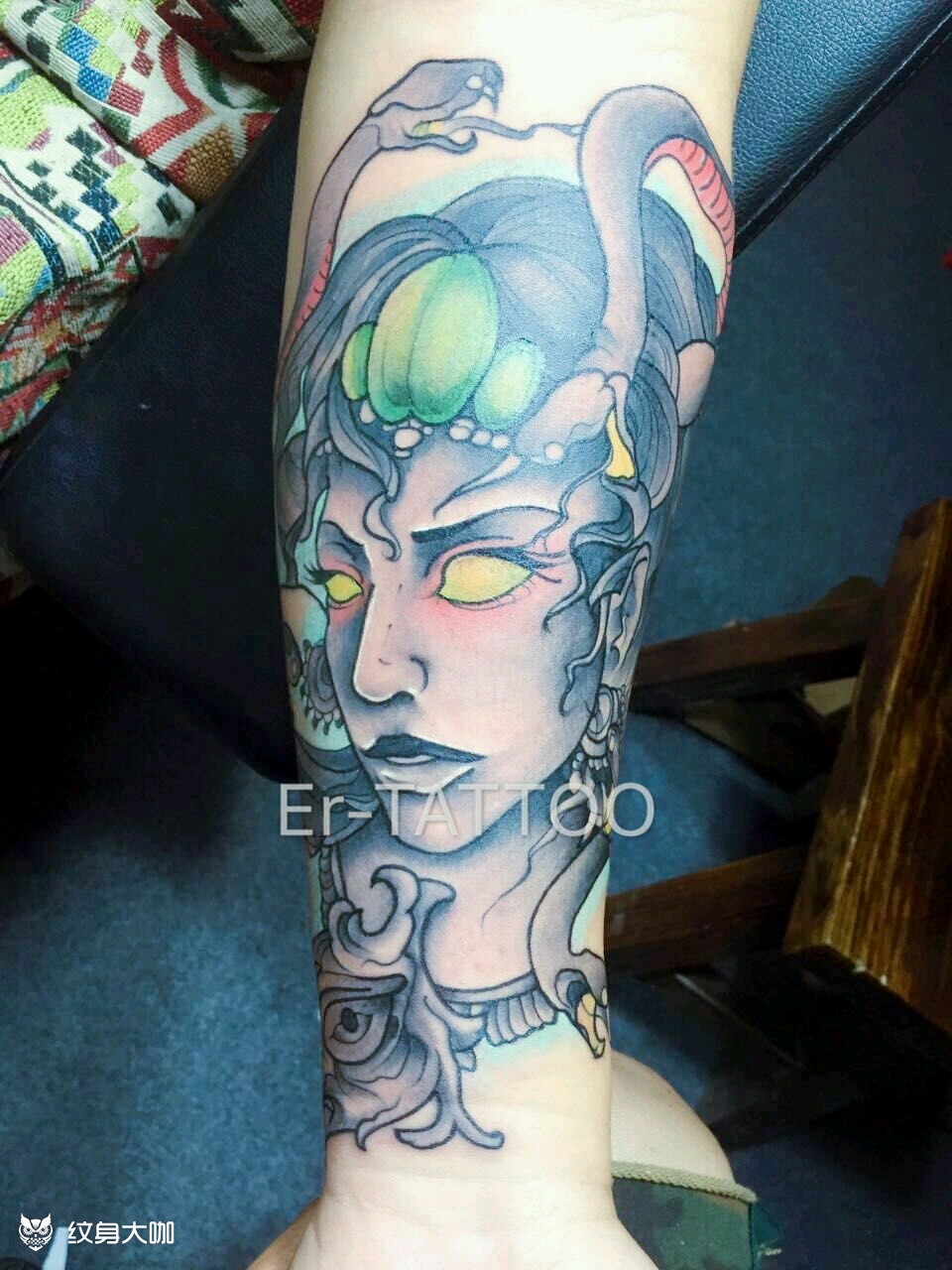 美杜莎_纹身图案手稿图片_er-tattoo的纹身作品集
