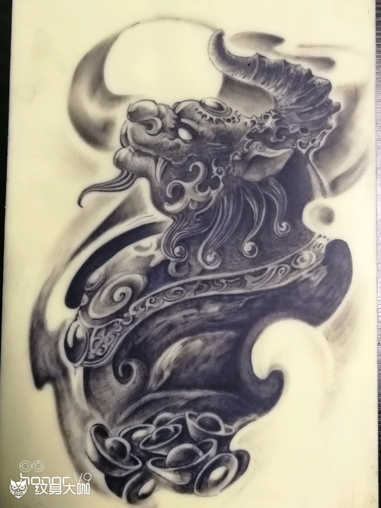 貔恘_纹身图案手稿图片_广亮itattoo的纹身作品集