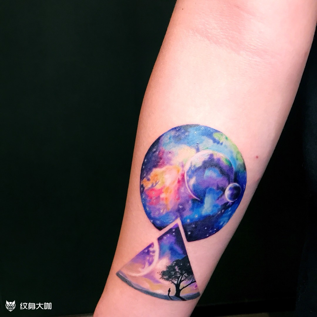 星空90_纹身图案手稿图片_脑花丸子的纹身作品集