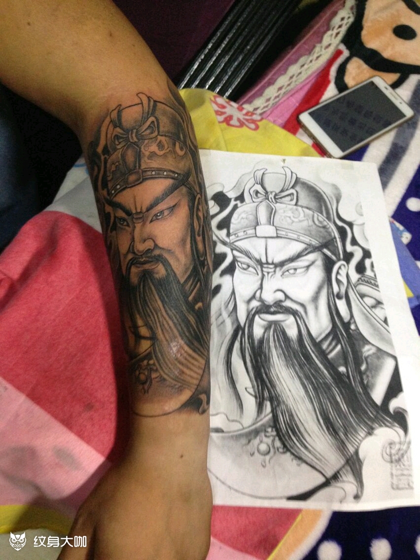 战神关公_纹身图案手稿图片_刺客的纹身作品集