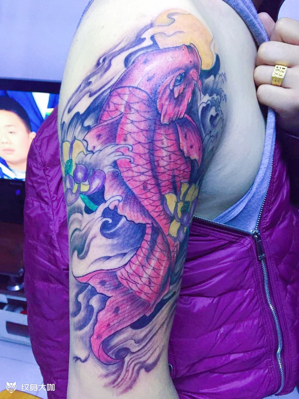 鲤鱼_纹身图案手稿图片_军军的纹身作品集