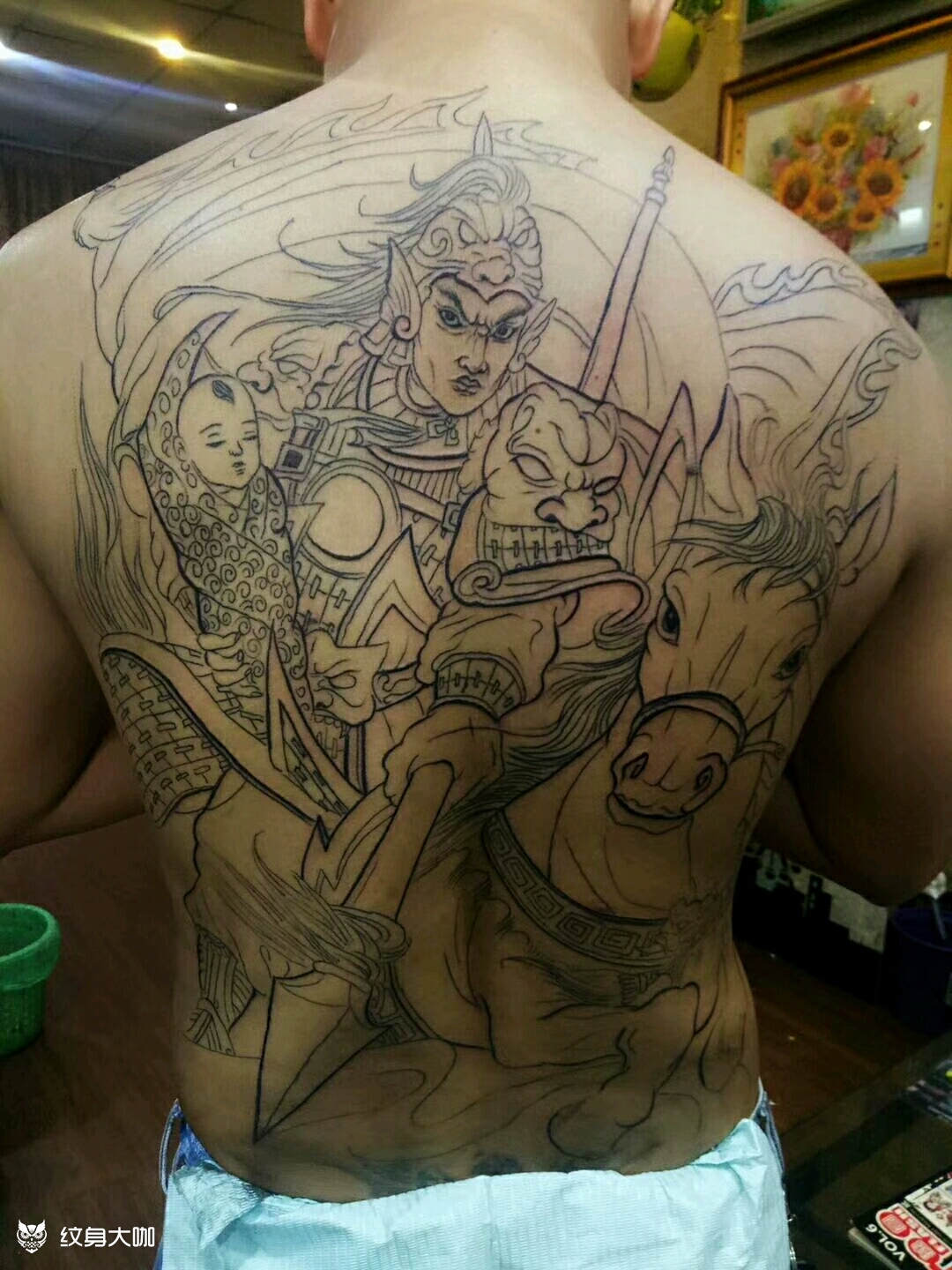 赵子龙_纹身图案手稿图片_郑大郡的纹身作品集