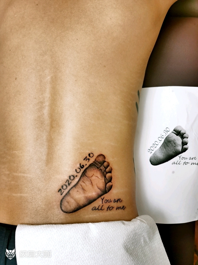 纪念孩子出生_纹身图案手稿图片_王馨宇的纹身作品集