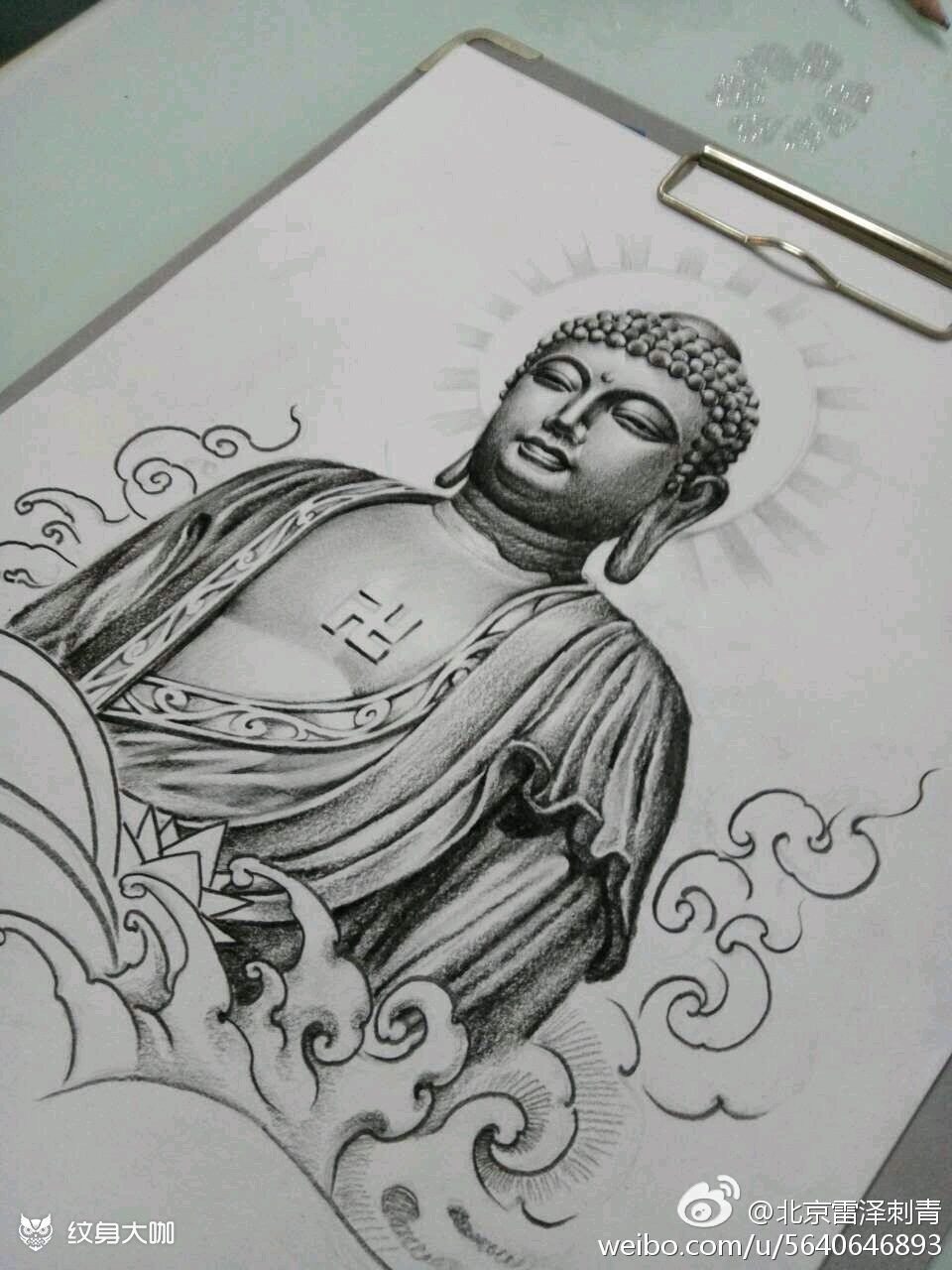 佛佛佛_纹身图案手稿图片_李永超的纹身作品集