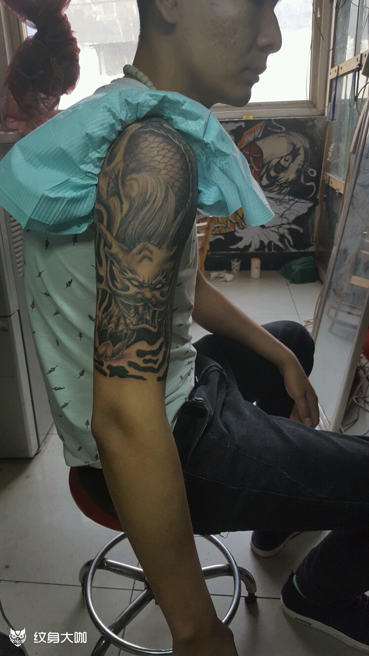 大臂外侧_纹身图案手稿图片_徐小明的纹身作品集