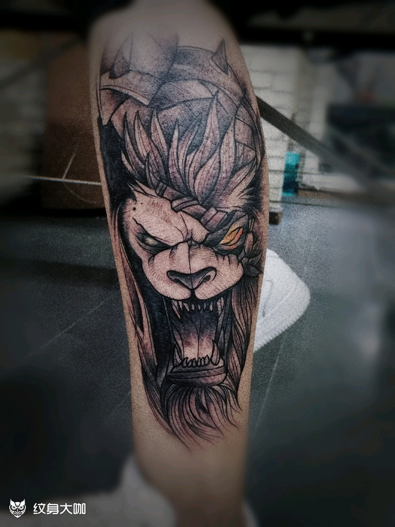 lol狮子_纹身图案手稿图片_李科龙的纹身作品集