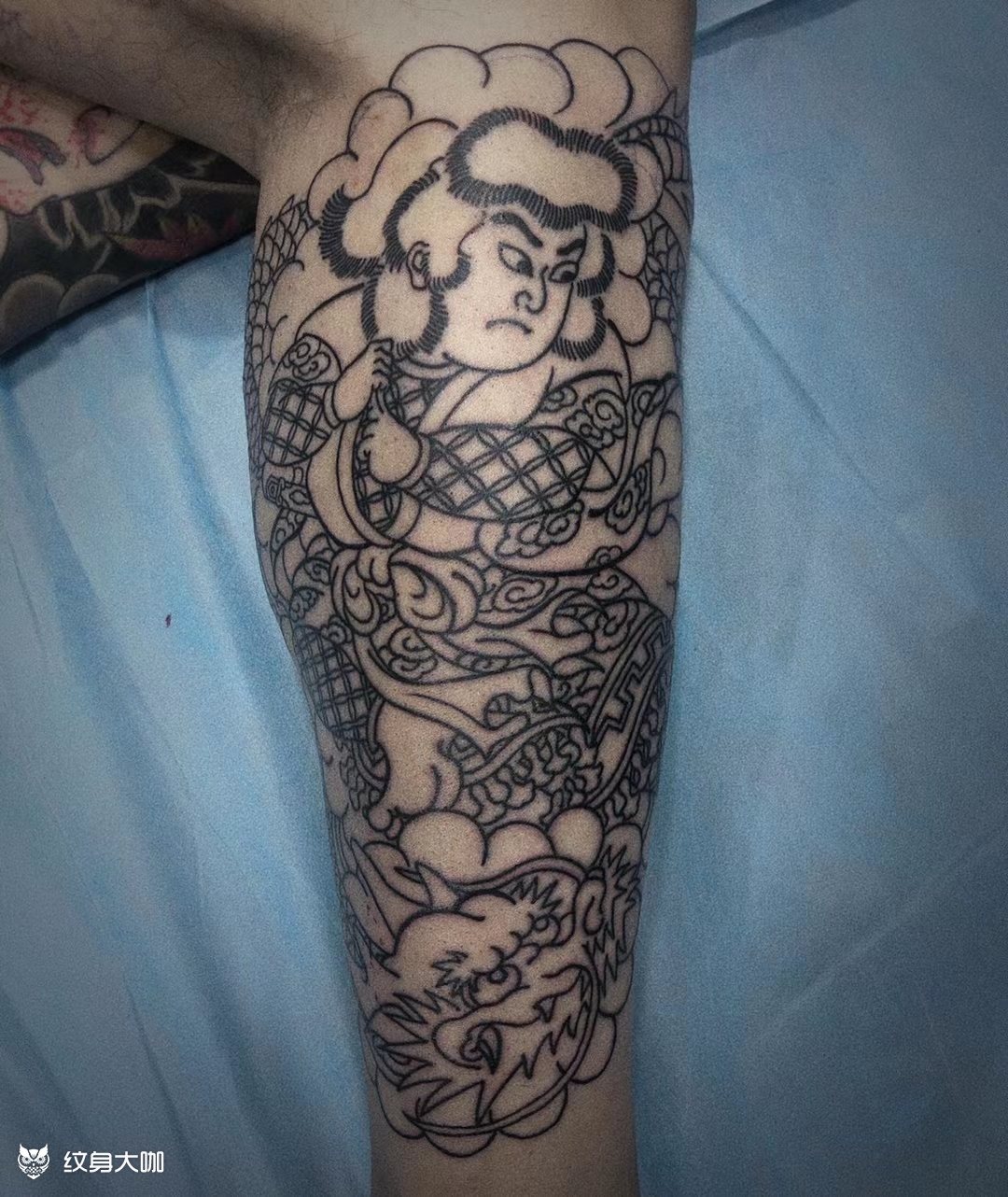 云龙九郎线完成_纹身图案手稿图片_极一龙的纹身作品集