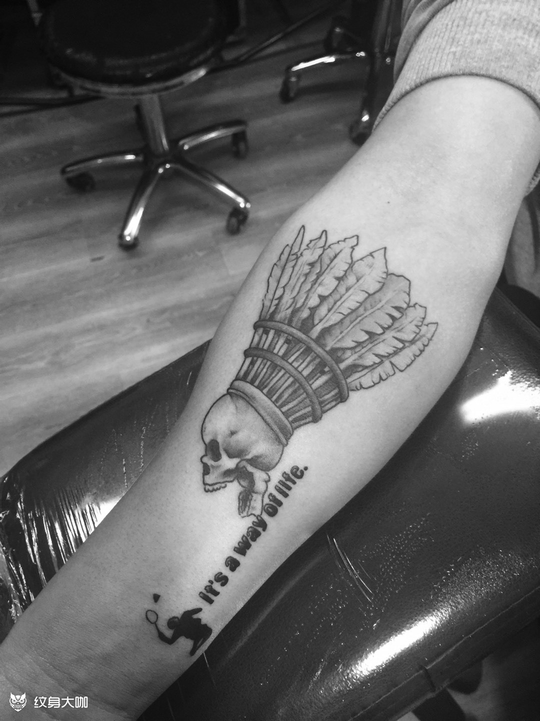 个性的羽毛球_纹身图案手稿图片_刘建立的纹身作品集