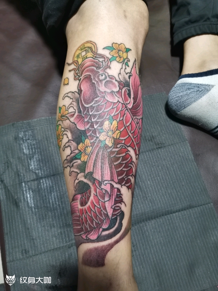 彩鱼_纹身图案手稿图片_高振的纹身作品集