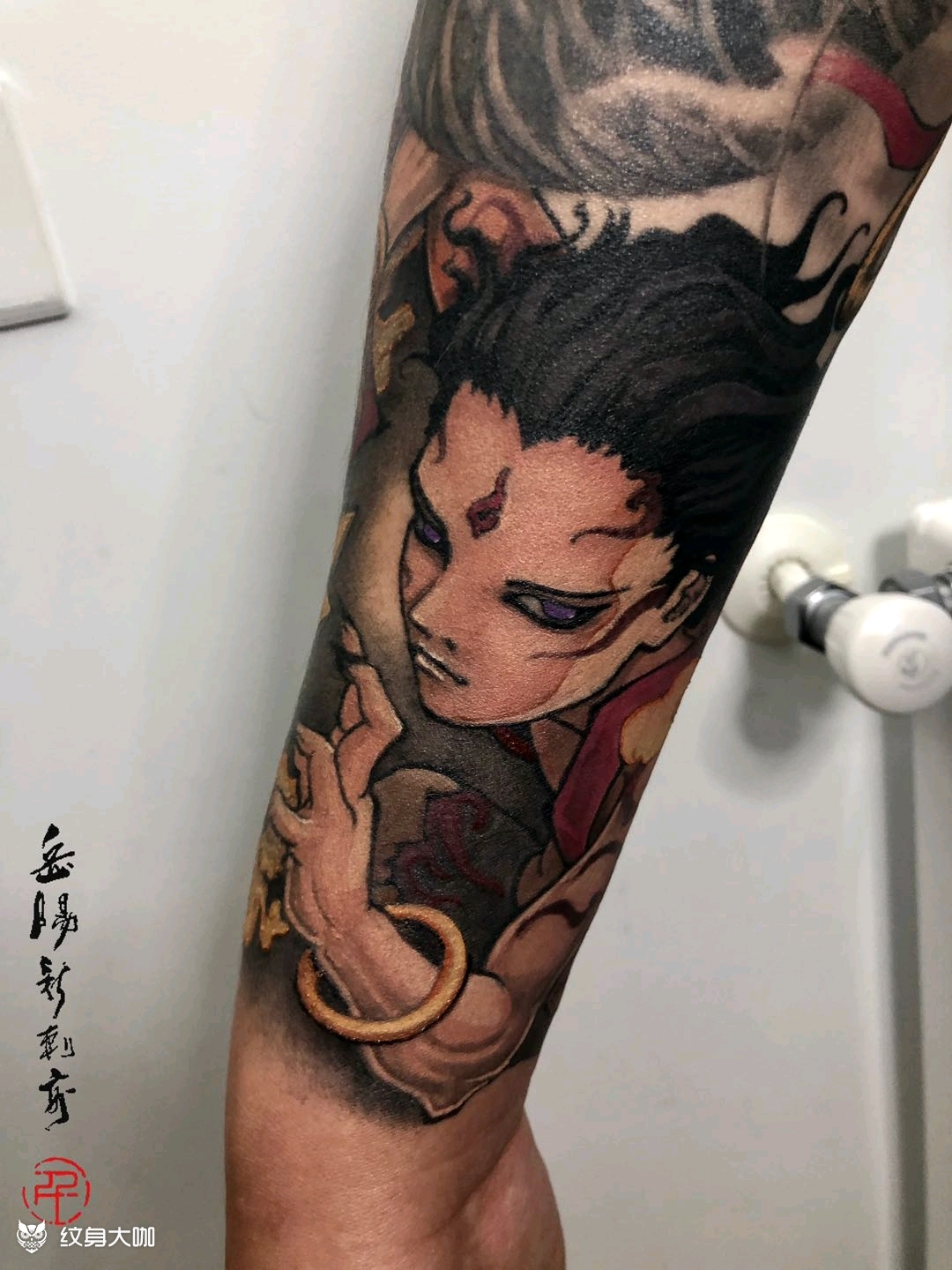 哪吒_纹身图案手稿图片_千手的纹身作品集