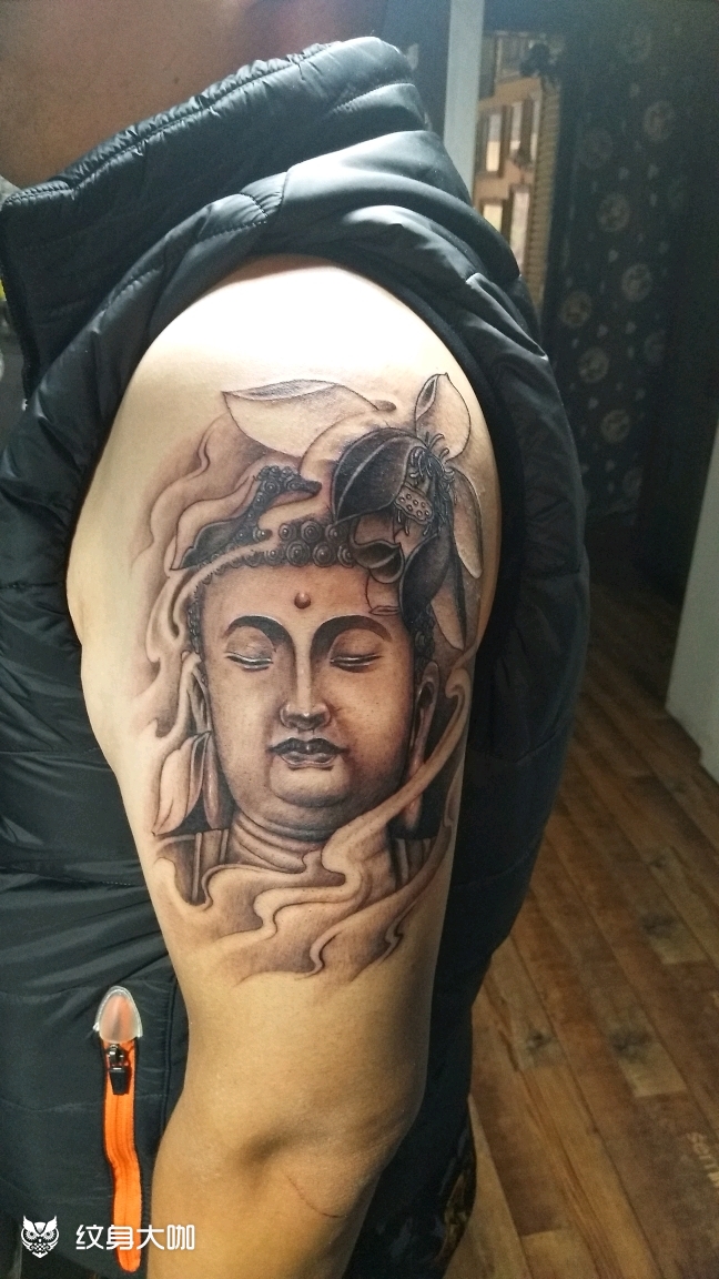 大臂佛_纹身图案手稿图片_针惜的纹身作品集
