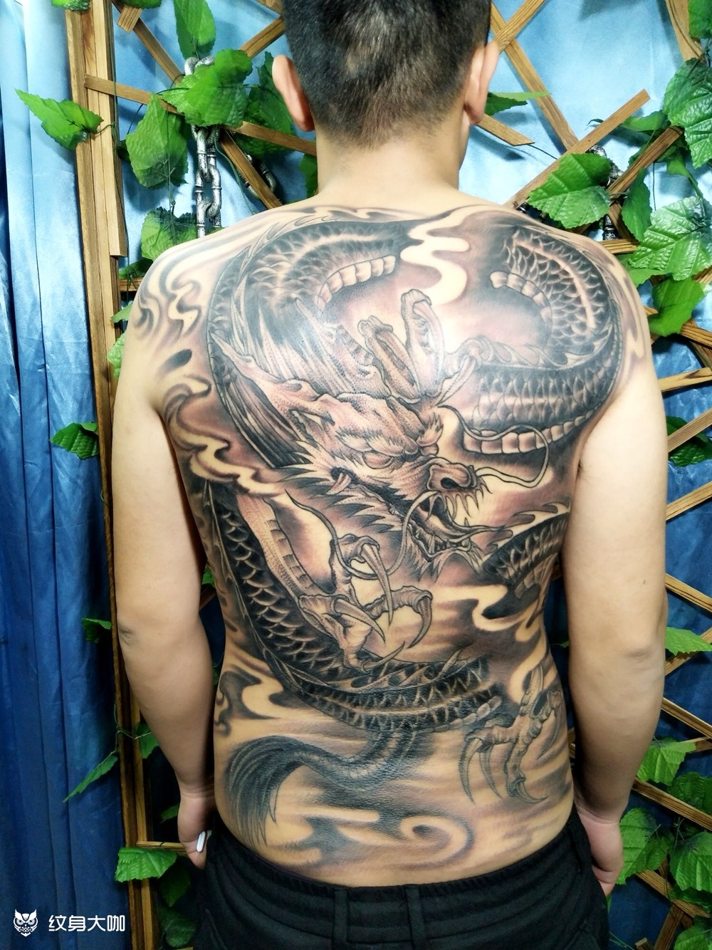 满背龙_纹身图案手稿图片_华生的纹身作品集
