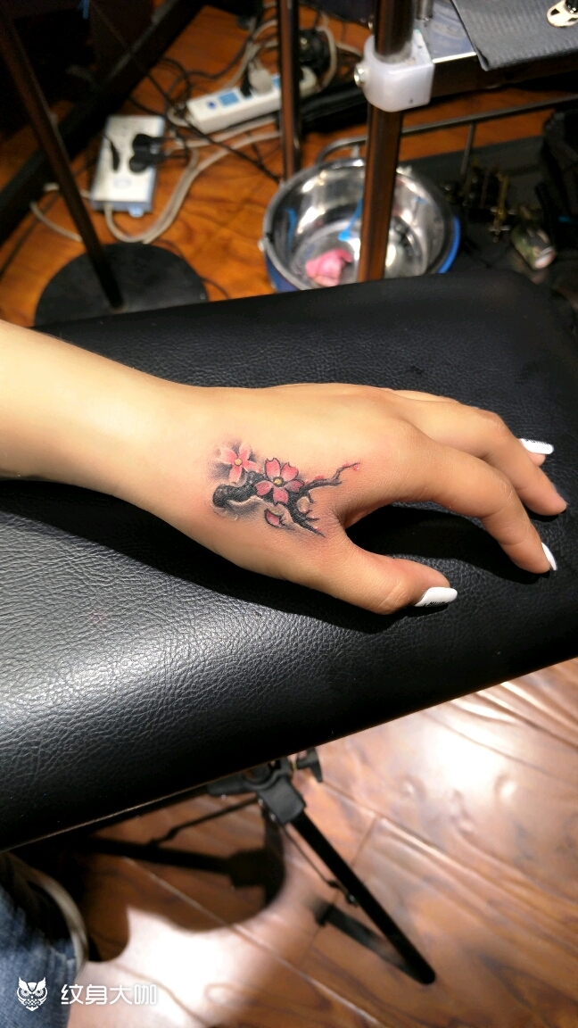 梅花遮盖_纹身图案手稿图片_沈光炜的纹身作品集