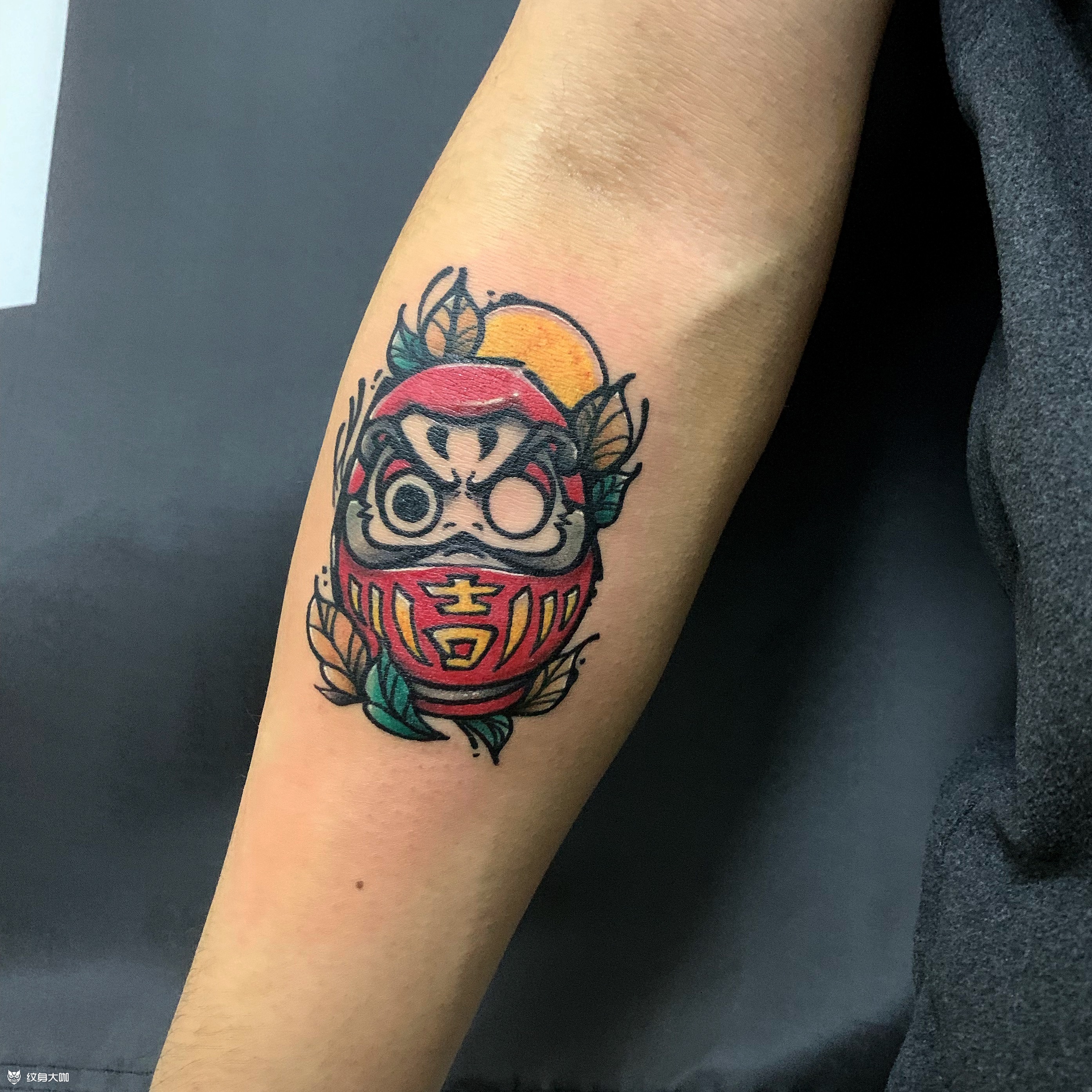 达摩蛋_纹身图案手稿图片_中二的纹身作品集