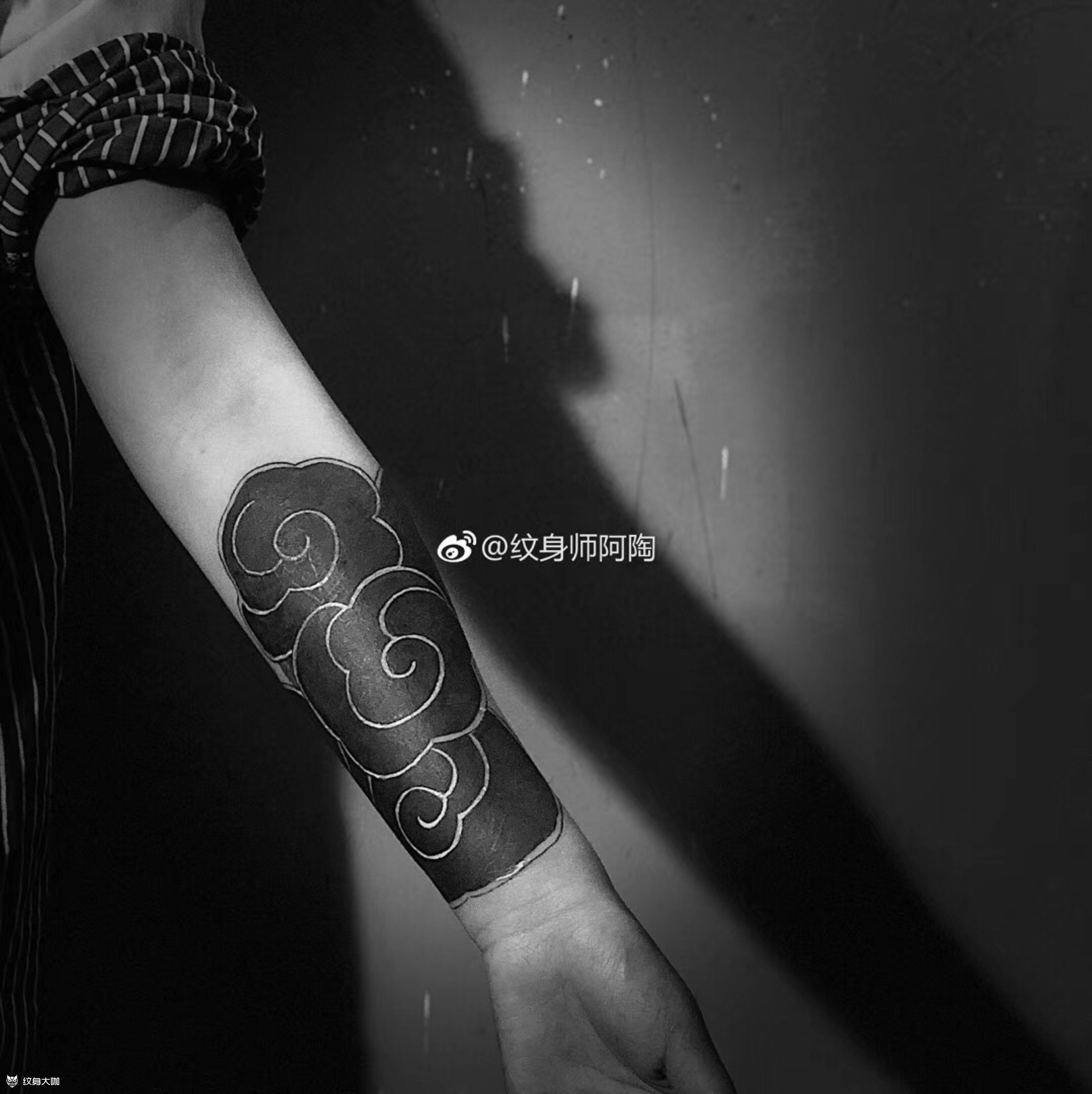 祥云遮盖_纹身图案手稿图片_阿陶的纹身作品集