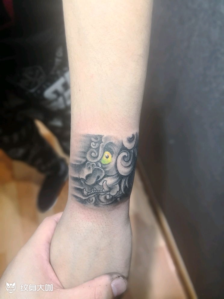 唐狮_纹身图案手稿图片_涛子的纹身作品集