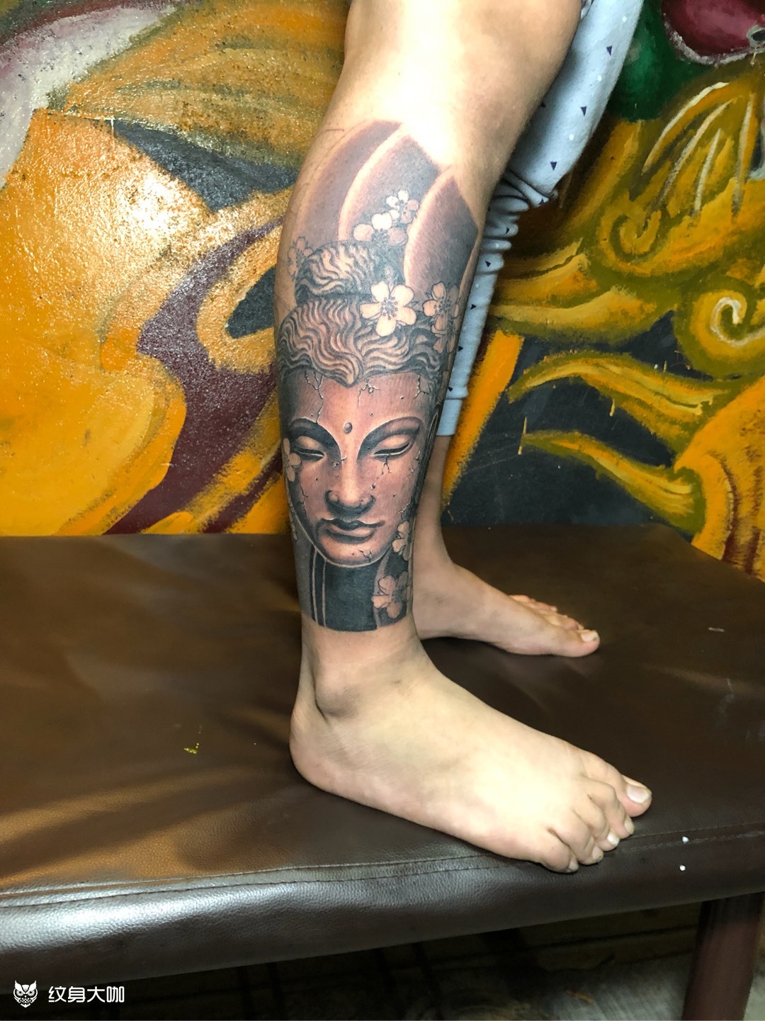 佛头_纹身图案手稿图片_范林林的纹身作品集