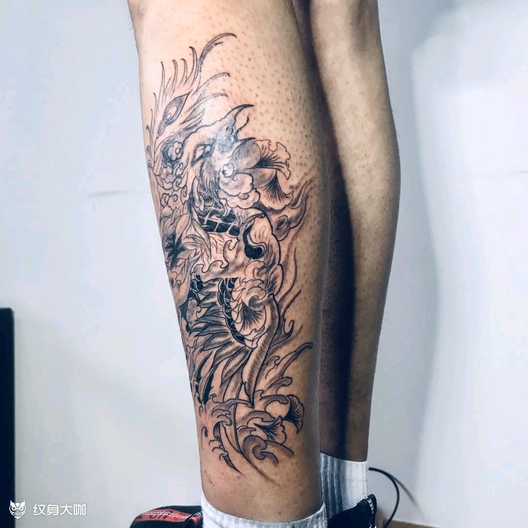 凤_纹身图案手稿图片_墨道轩的纹身作品集