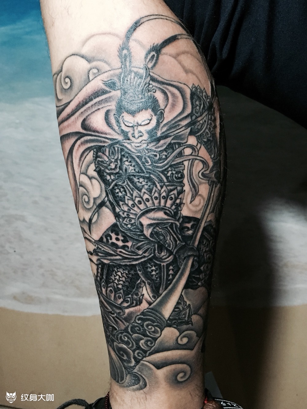 大圣_纹身图案手稿图片_刘明的纹身作品集