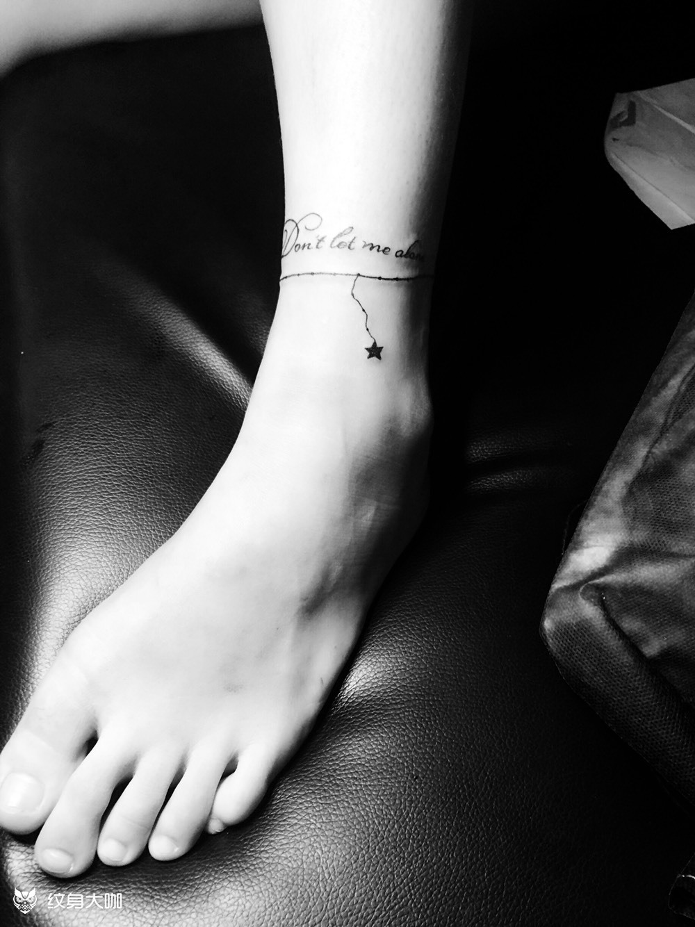 英文脚链_纹身图案手稿图片_sue的纹身作品集