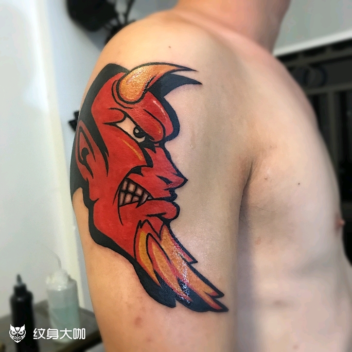 恶魔,_纹身图案手稿图片_kobe的纹身作品集