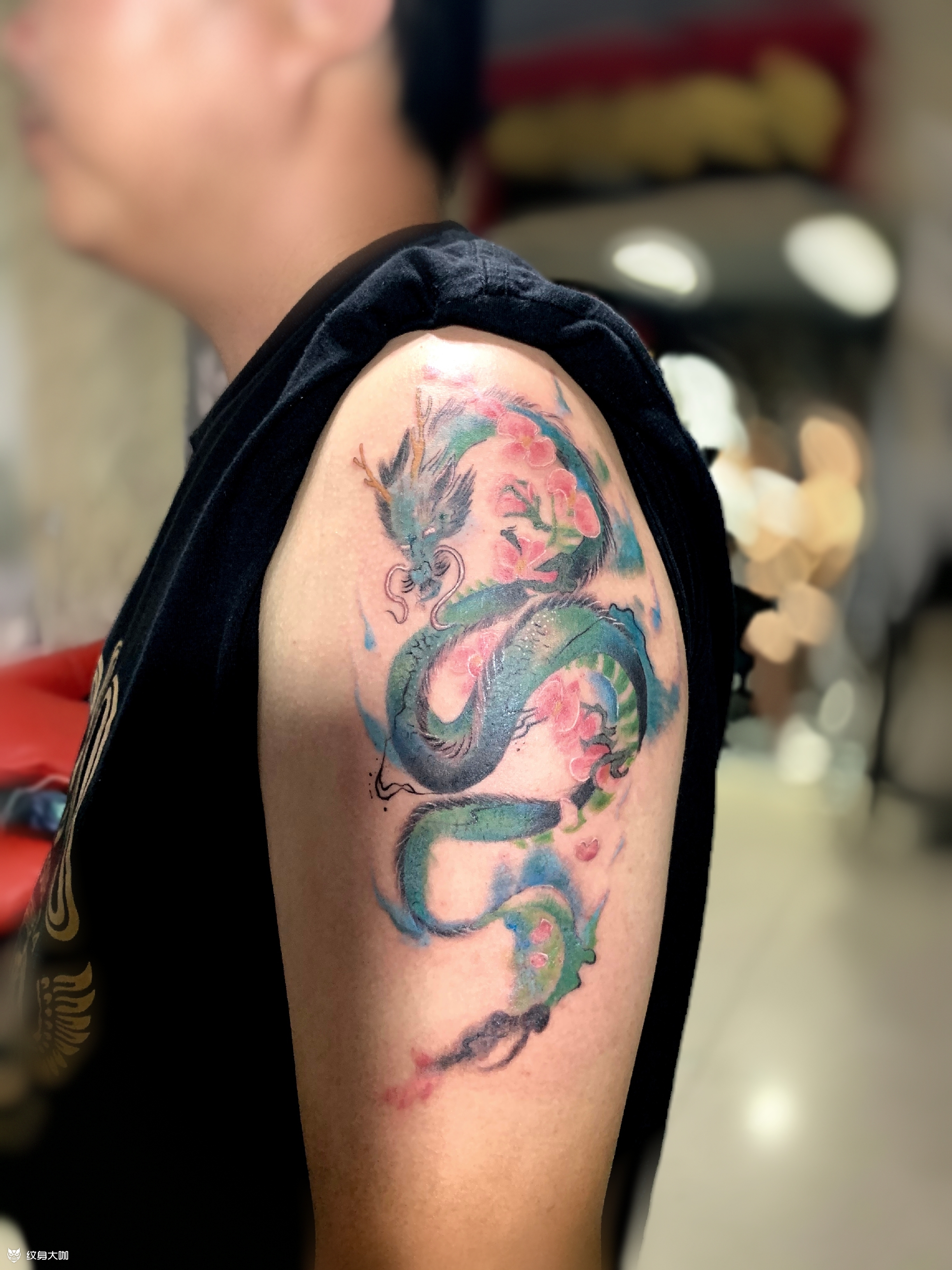 彩色的龙_纹身图案手稿图片_张淼的纹身作品集