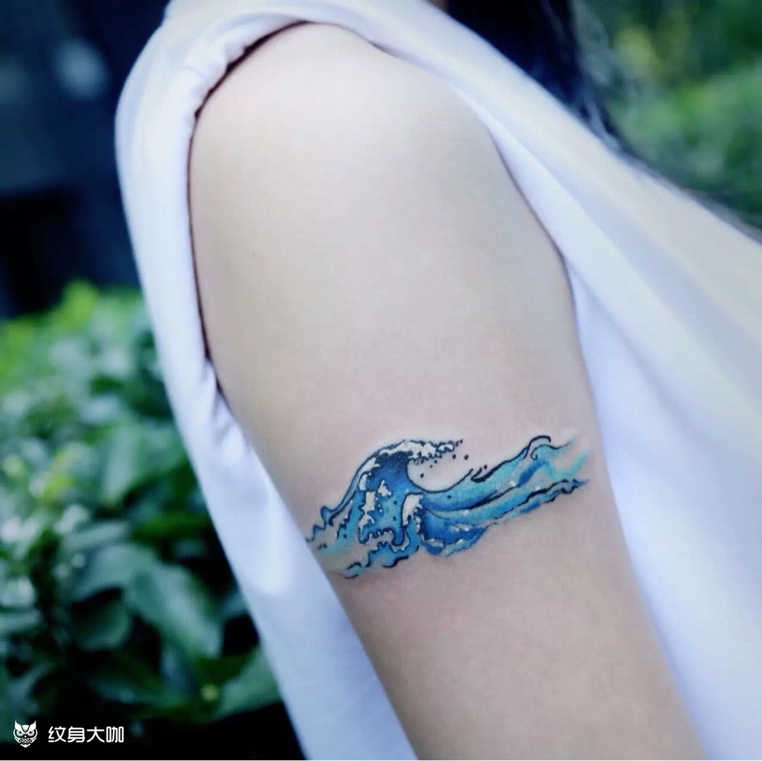 美女水浪_纹身图案手稿图片_苏航的纹身作品集