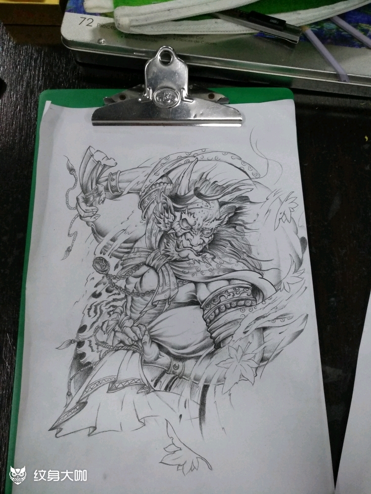 风神_纹身图案手稿图片_管旭_城院店的纹身作品集