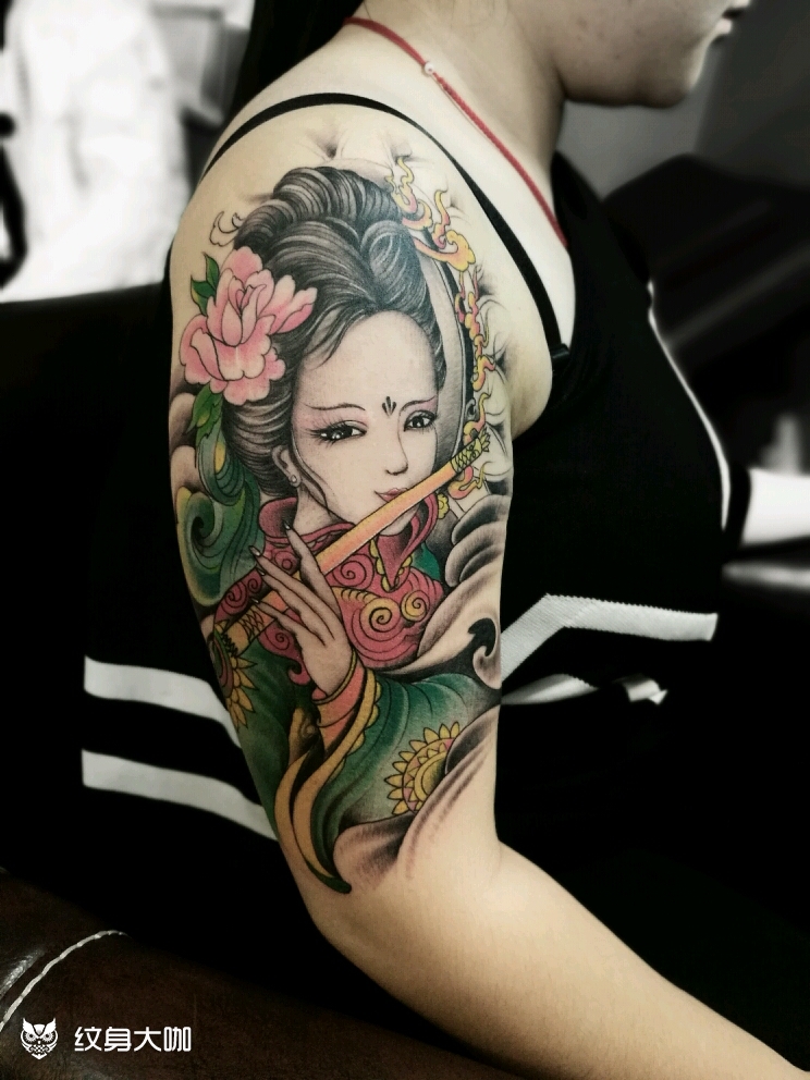 西施美_纹身图案手稿图片_老赵的纹身作品集