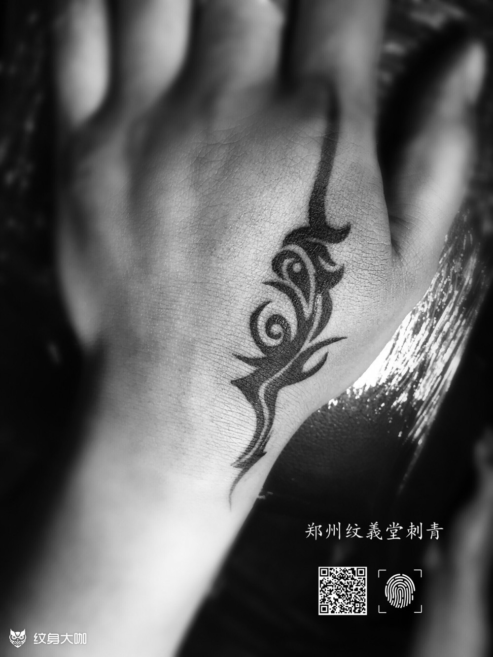 手部经典图腾_纹身图案手稿图片_李振的纹身作品集