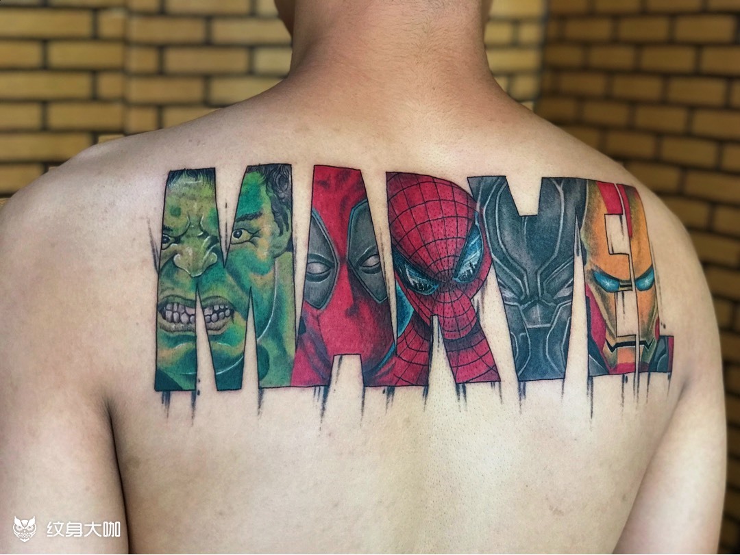 漫威英雄复仇者联盟_纹身图案手稿图片_郑明辉的纹身作品集