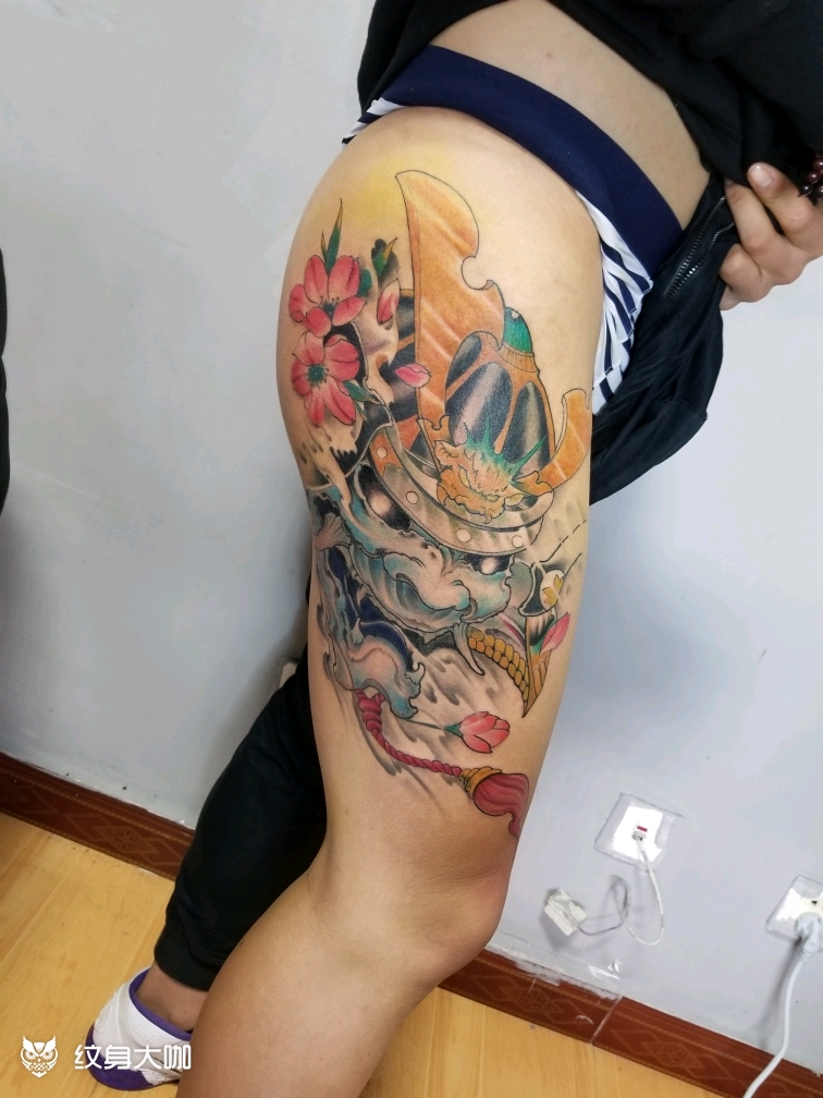 传统大腿_纹身图案手稿图片_nk的纹身作品集