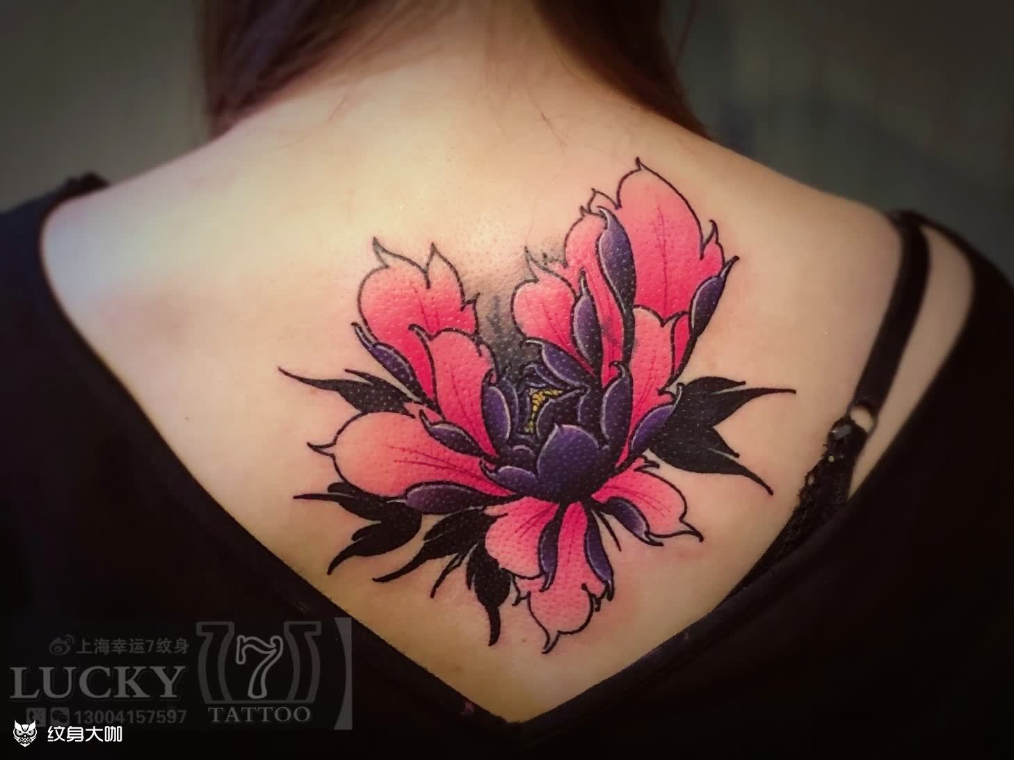 遮盖大花幸运7纹身