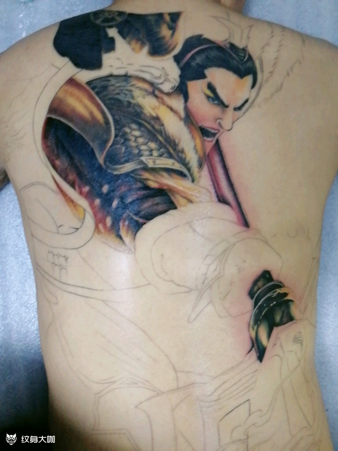 吕布_纹身图案手稿图片_彭磊的纹身作品集