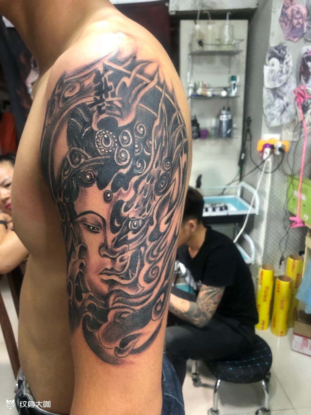 半魔半佛_纹身图案手稿图片_张胜涛的纹身作品集