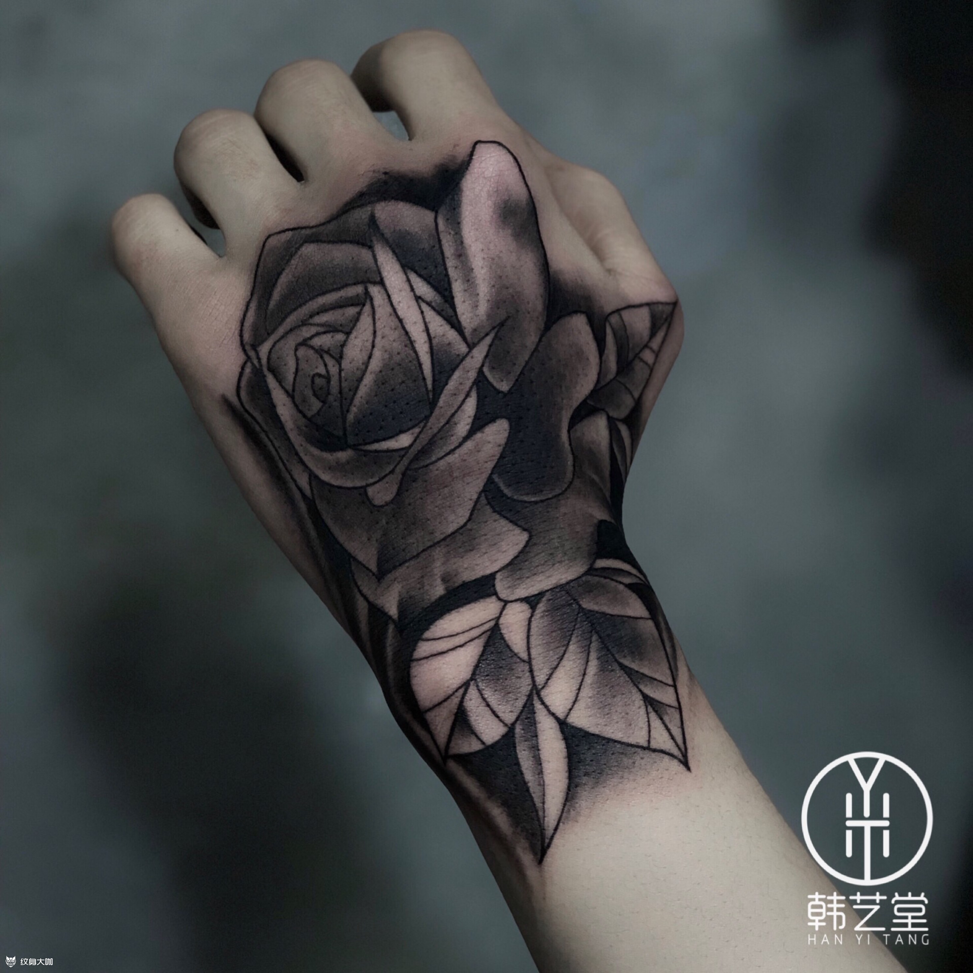 爆手背_纹身图案手稿图片_欧阳的纹身作品集