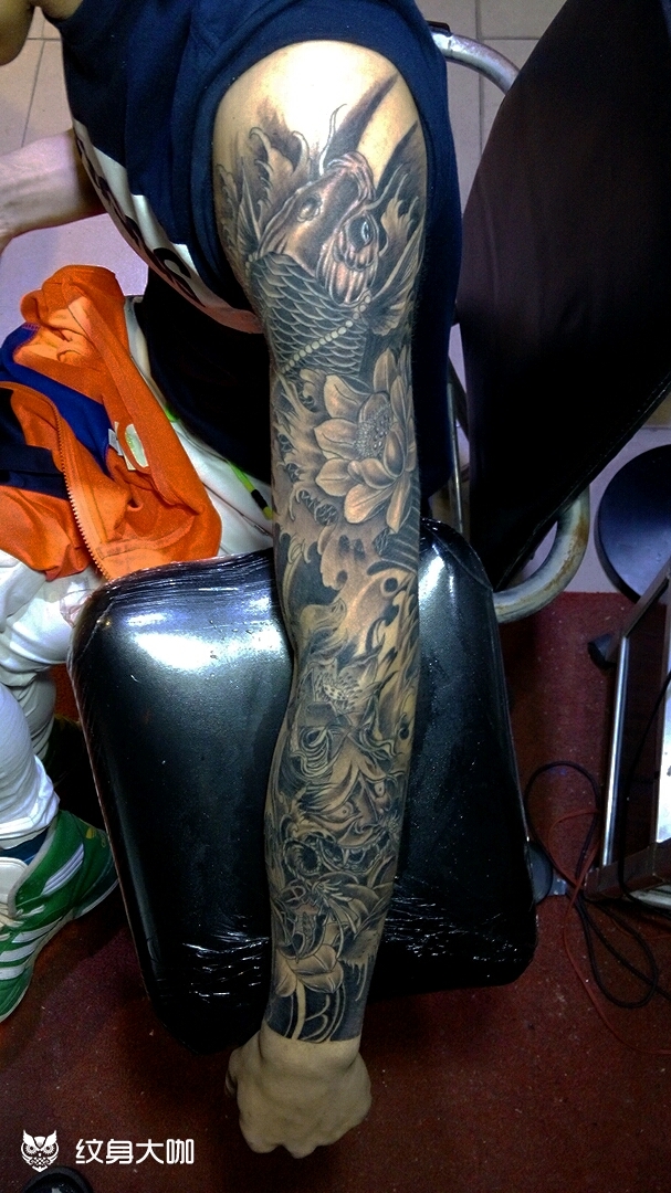 花臂_纹身图案手稿图片_断翅鹰的纹身作品集