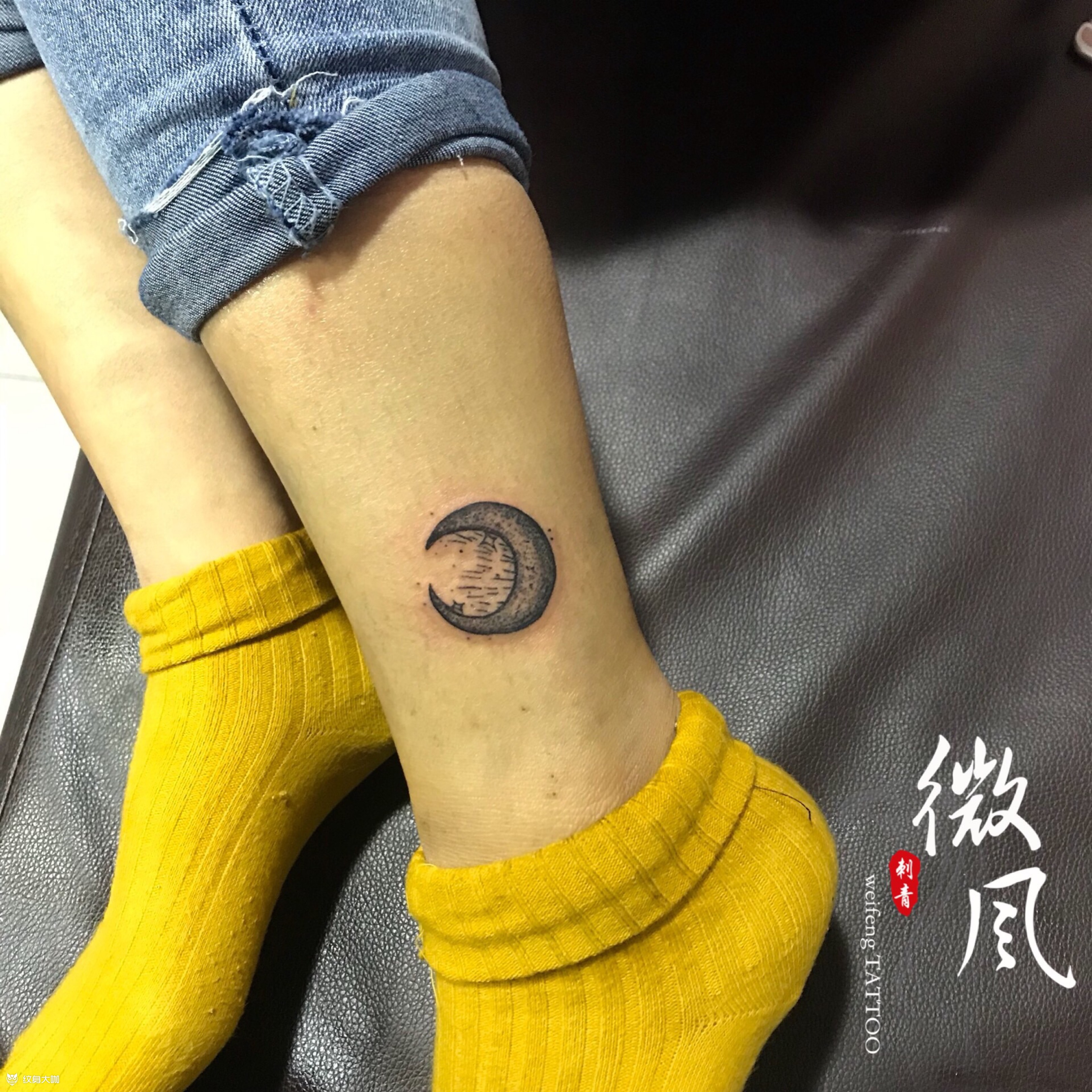 日月星辰_纹身图案手稿图片_裴淼的纹身作品集