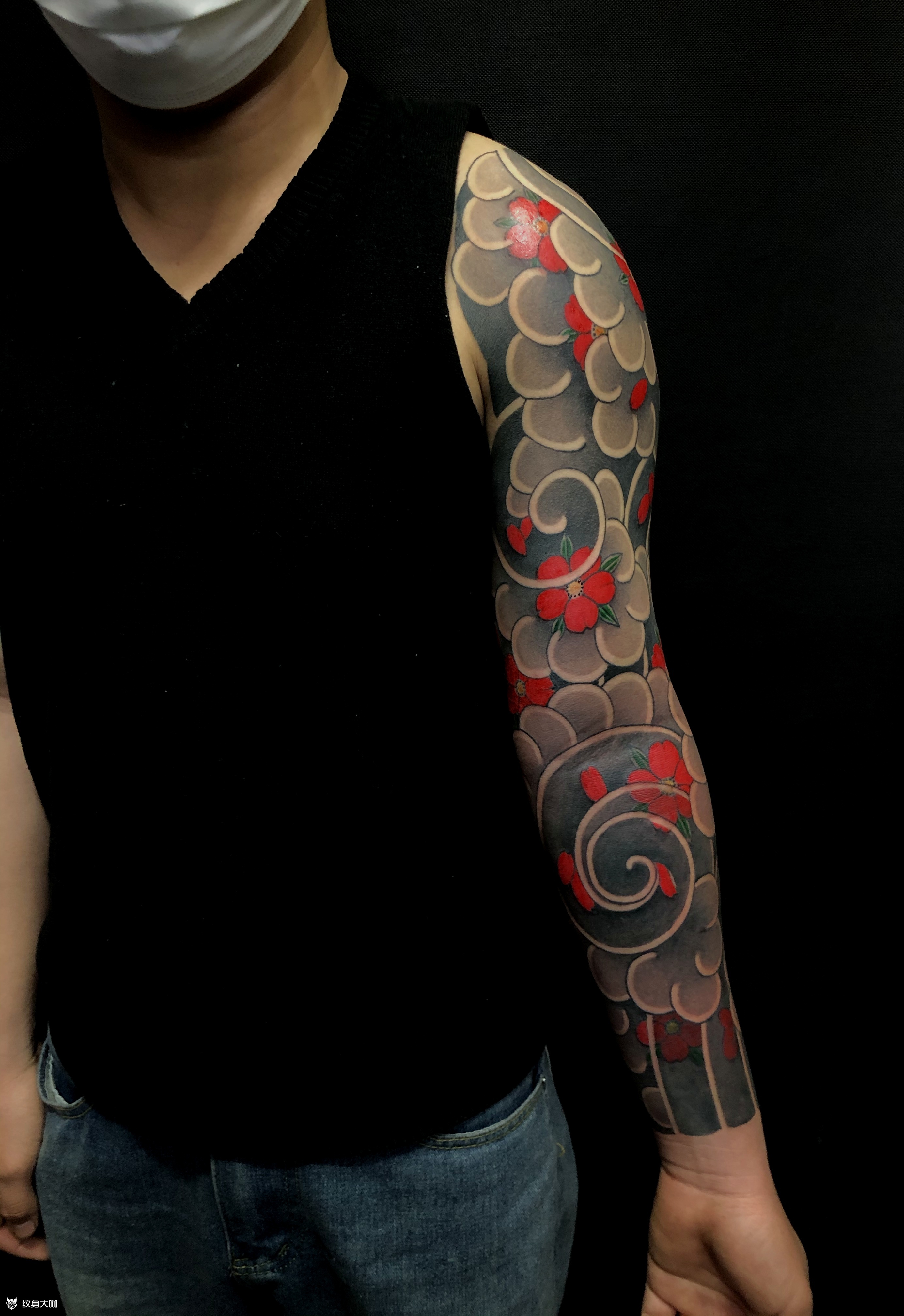 本店原创作品,这条老传统樱花花_纹身吧社区 - 纹身大咖