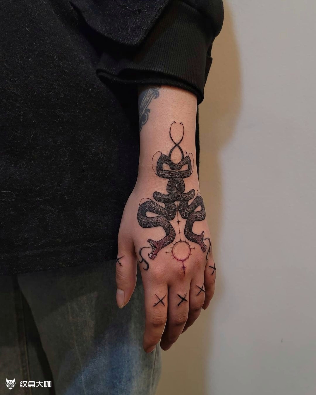 双生蛇_纹身图案手稿图片_七爷的纹身作品集