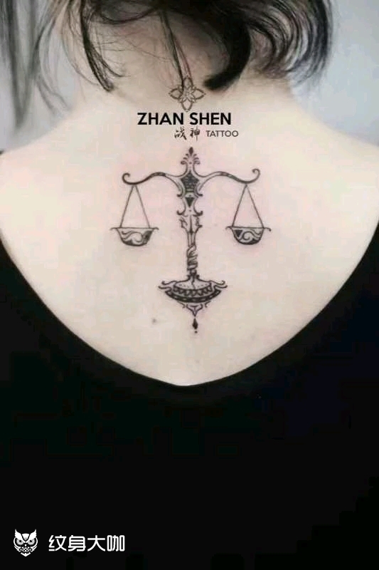 天平座_纹身图案手稿图片_战神的纹身作品集